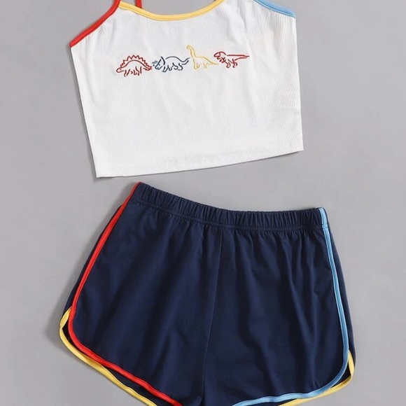 skirts sets and camis shorts dress with tee - Picture 9 of 12